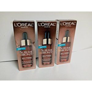 L'Oreal Sublime Bronze Self-Tanning Facial Drops 1.0 oz. Fragrance Free Lot Of 3